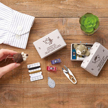 Load image into Gallery viewer, Clover Sewing Set with Felted Pincushion - Puffer Fish or Hedgehog