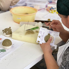 Load image into Gallery viewer, Clover Sewing Set with Felted Pincushion - Puffer Fish or Hedgehog