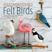 Load image into Gallery viewer, Folk Embroidered Felt Birds by Corinne Lapierre
