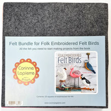 Load image into Gallery viewer, Felt Bundle for Book: Folk Embroidered Felt Birds - by Corinne Lapierre