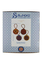 Load image into Gallery viewer, Needlepoint Kit - Christmas Puffies Pretzel Ornaments - by Sajou