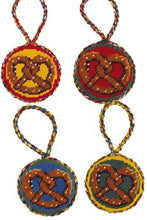 Load image into Gallery viewer, Needlepoint Kit - Christmas Puffies Pretzel Ornaments - by Sajou
