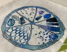 Load image into Gallery viewer, Blue Citrus Embroidery Sampler