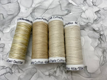 Load image into Gallery viewer, Off-White Thread Set of 4 Sulky Solid Cotton Thread Spools - 12wt.