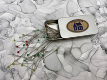 Load image into Gallery viewer, Long Glass-head Pins in a Tin (or no tin) by Little House of Japan