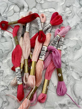 Load image into Gallery viewer, Cosmo Embroidery Floss Pinks, Dusty Rose, and Reddish Pinks
