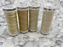 Load image into Gallery viewer, Off-White Thread Set of 4 Sulky Solid Cotton Thread Spools - 12wt.