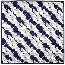 Load image into Gallery viewer, "Cranes" Large 100% Cotton Shantung Bento/Furoshiki Wrapping Cloth from Japan
