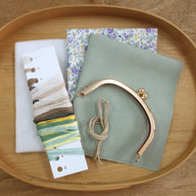 Load image into Gallery viewer, Embroidered Hedgehogs Small Purse Kit by Chicchi

