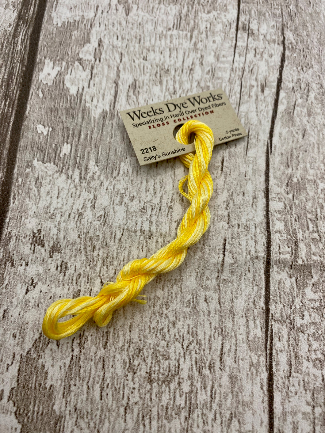 Sally's Sunshine (#2218) Weeks Dye Works 3-strand cotton floss