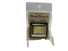 Load image into Gallery viewer, Small Wooden Brooch Blank with Pin
