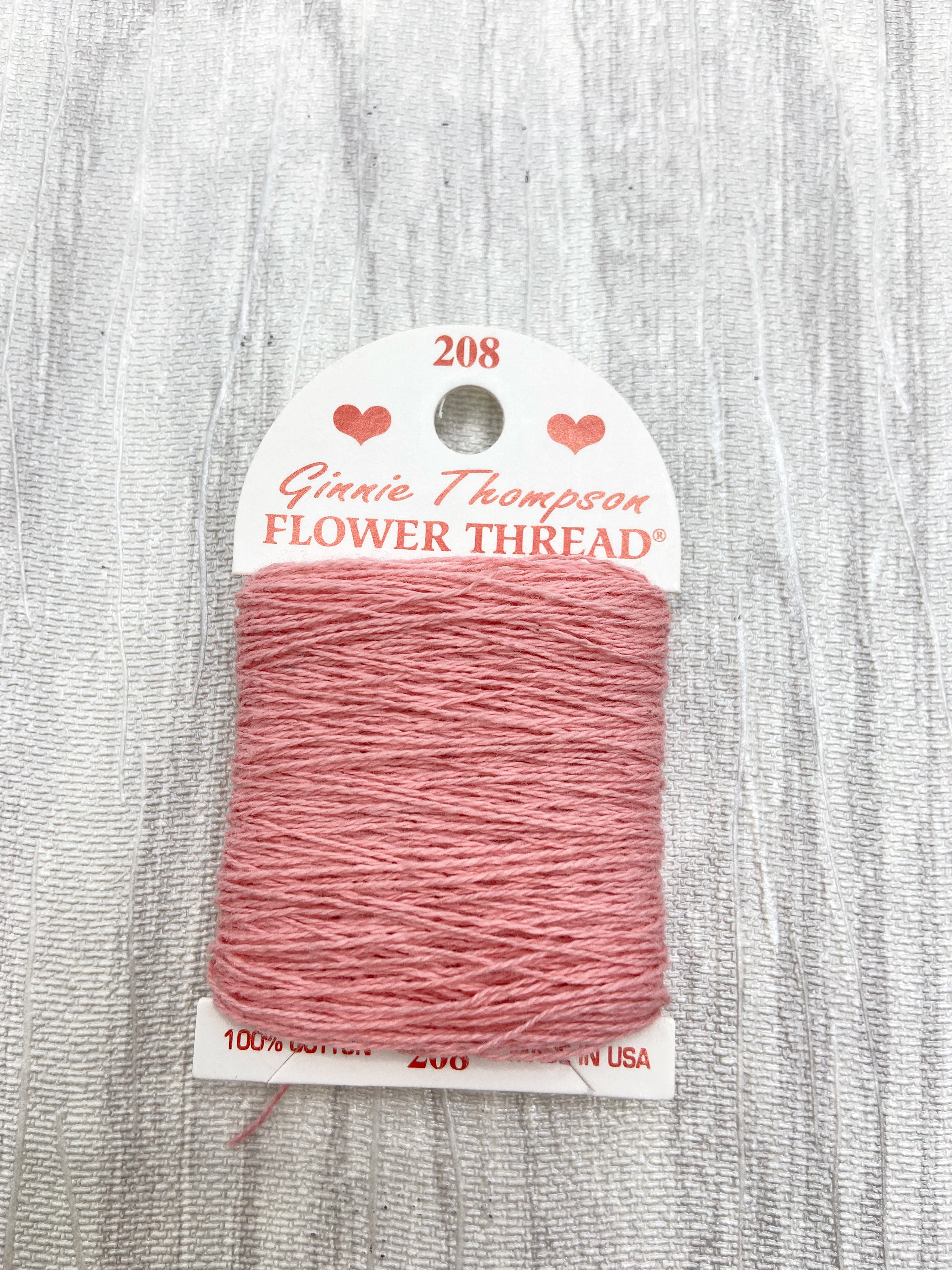 Ginnie Thompson Flower Thread (208) Light Rose – Seed Stitch Studio