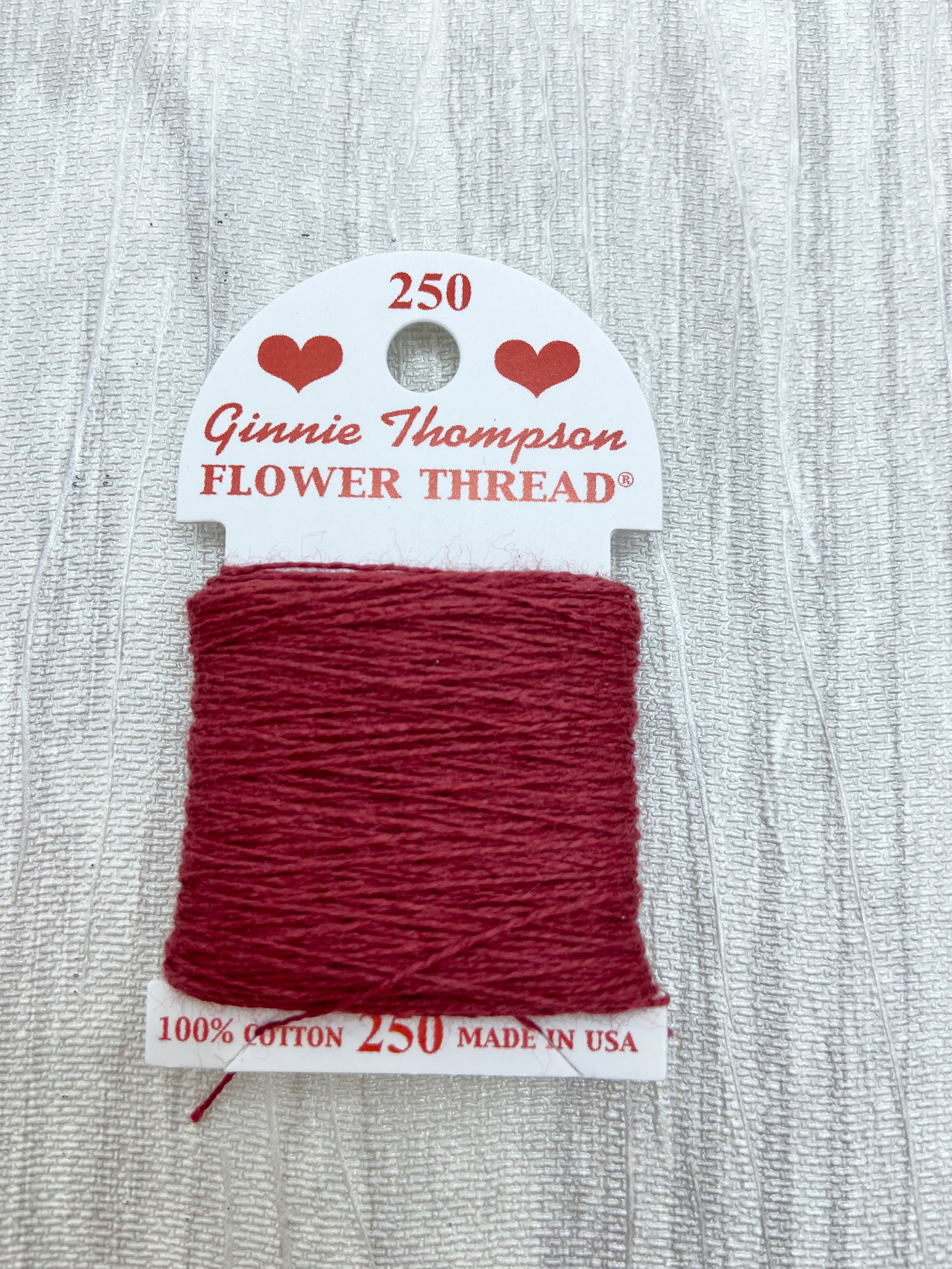 Ginnie Thompson Flower Thread (250) Dark Wine Red – Seed Stitch Studio