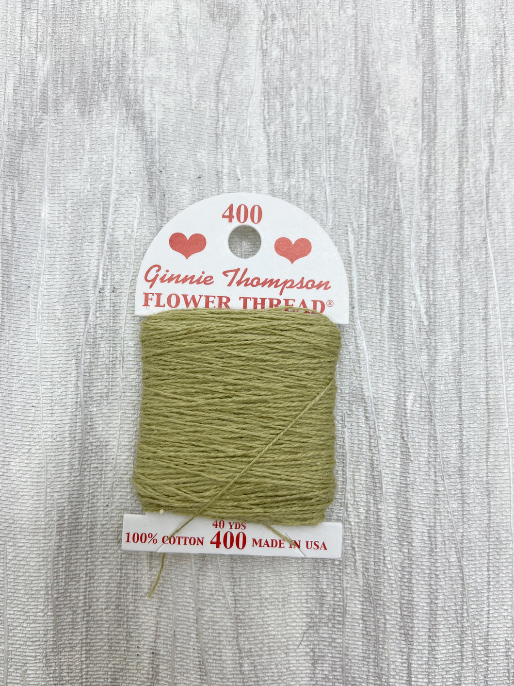 Pale Olive (400) Ginnie Thompson Flower Thread