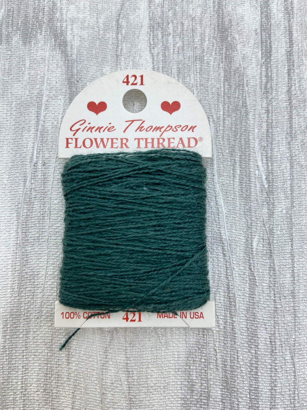 Ginnie Thompson Flower Thread (421) Very Dark Blue Green – Seed Stitch ...