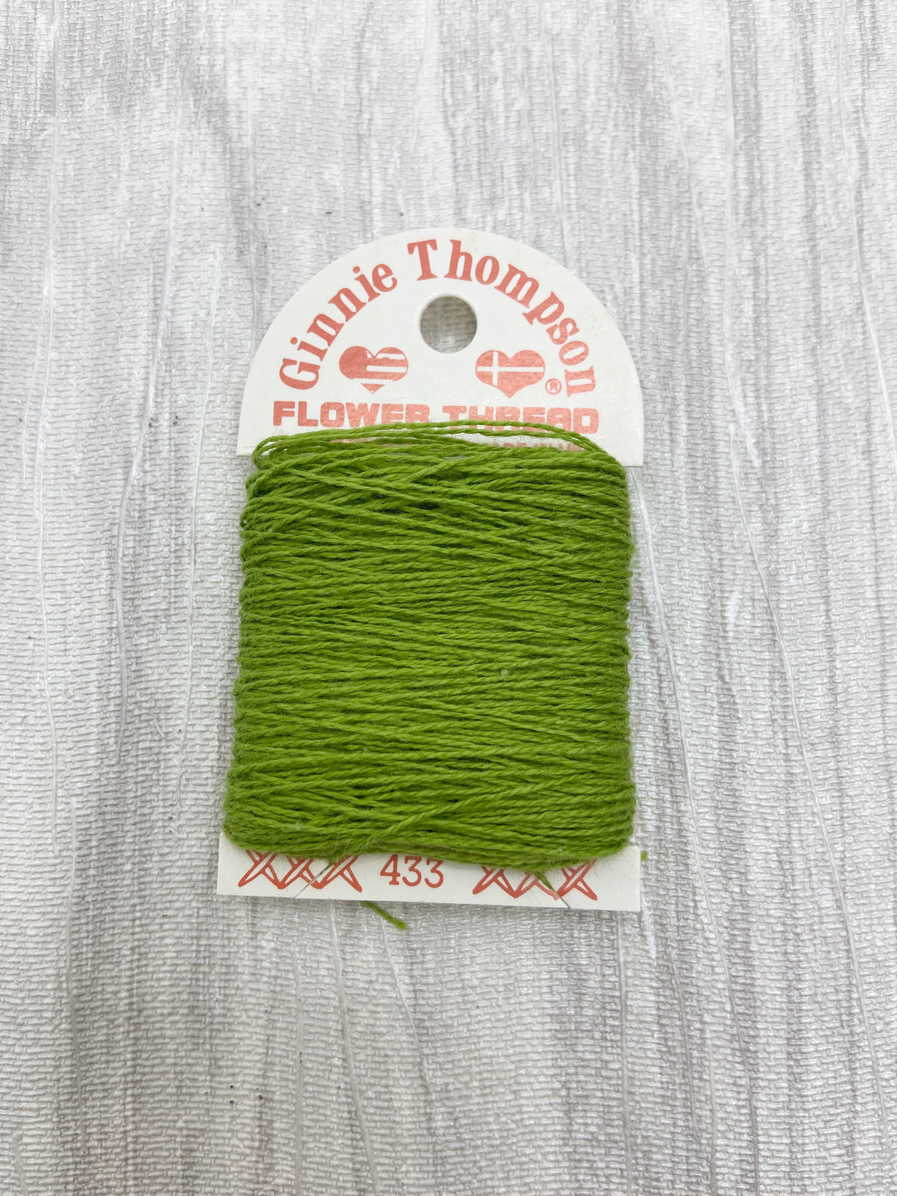 Ginnie Thompson Flower Thread (433) Light Yellow Green – Seed Stitch Studio