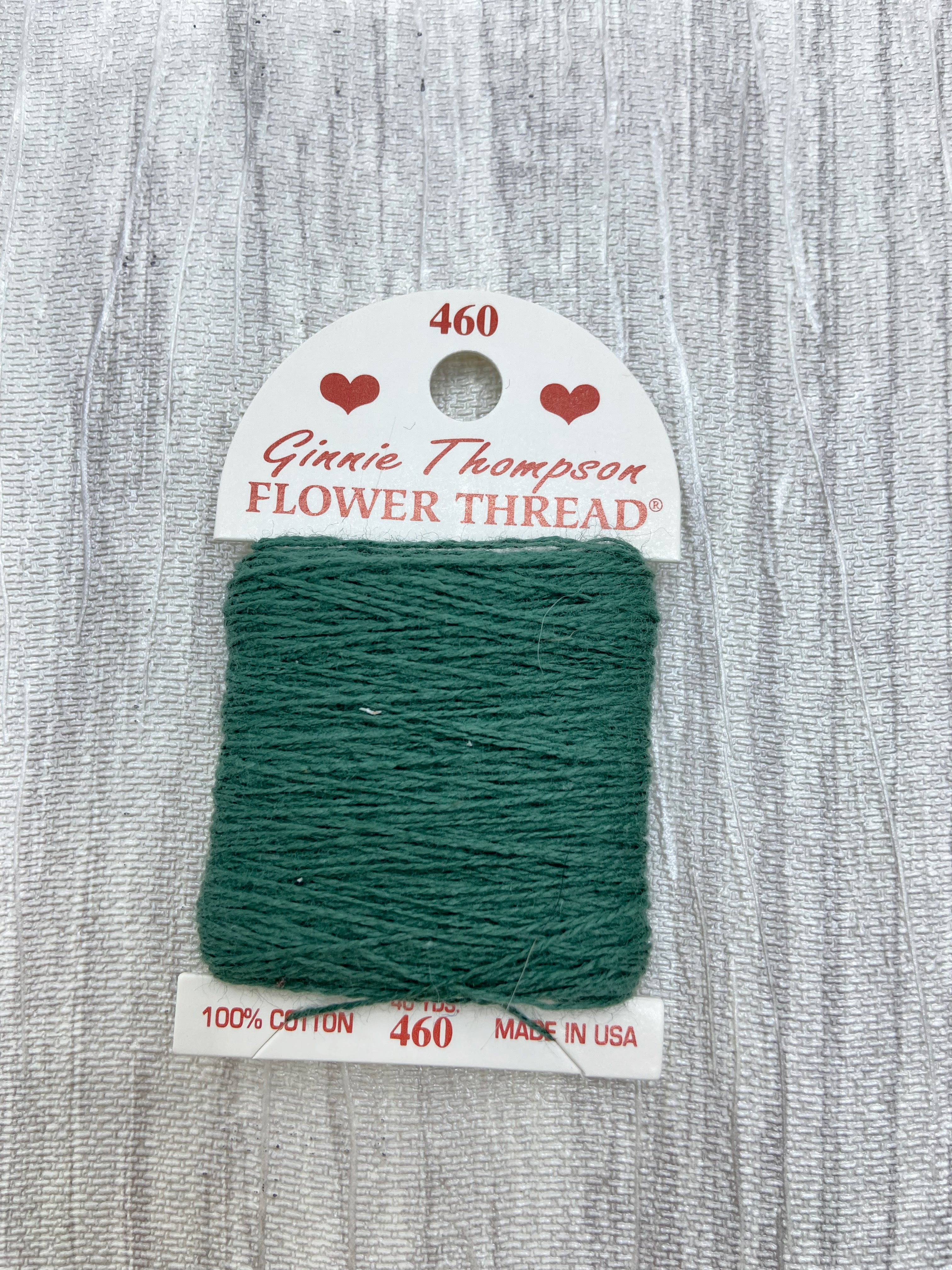 Ginnie Thompson Flower Thread (460) Dark Grey Green – Seed Stitch Studio