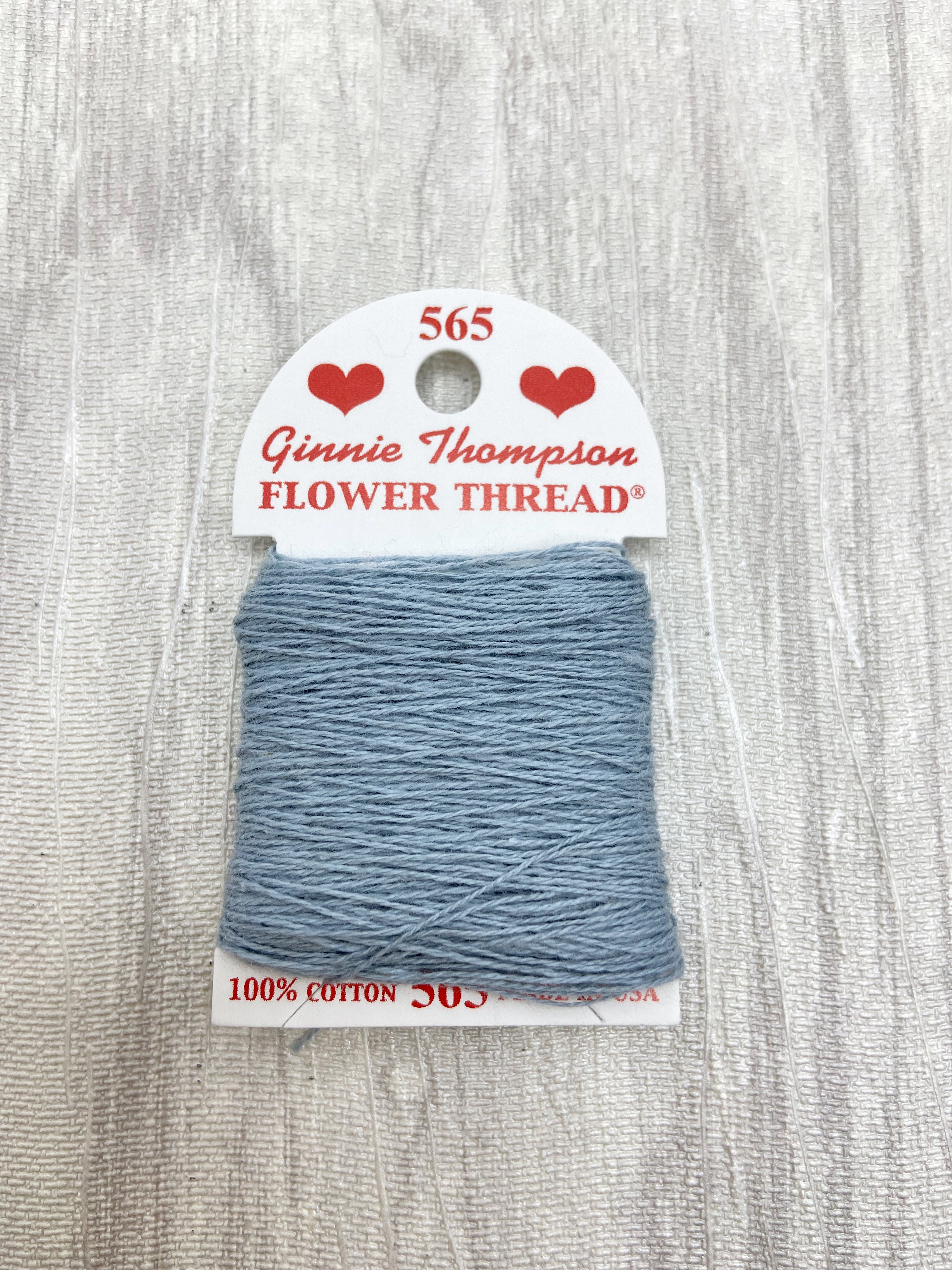 Ginnie Thompson Flower Thread (565) Light Antique Blue – Seed Stitch Studio