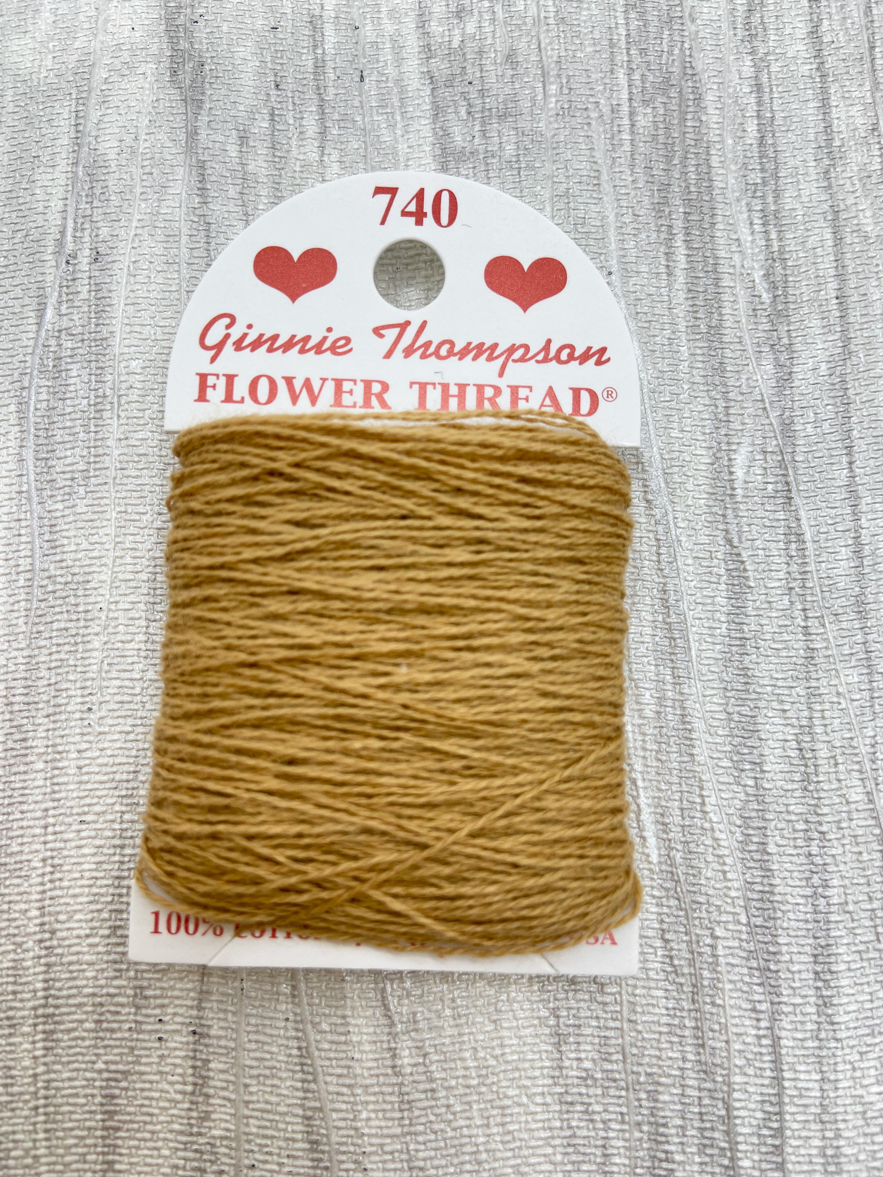 Ginnie Thompson Flower Thread (740) Honey Brown – Seed Stitch Studio