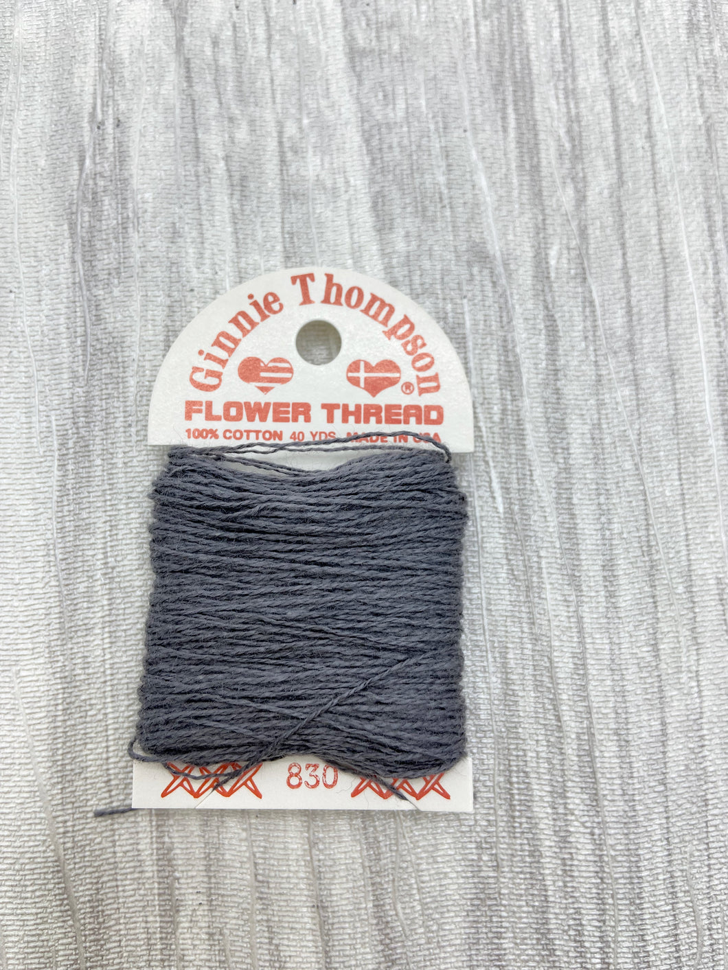 Dark Grey (830) Ginnie Thompson Flower Thread