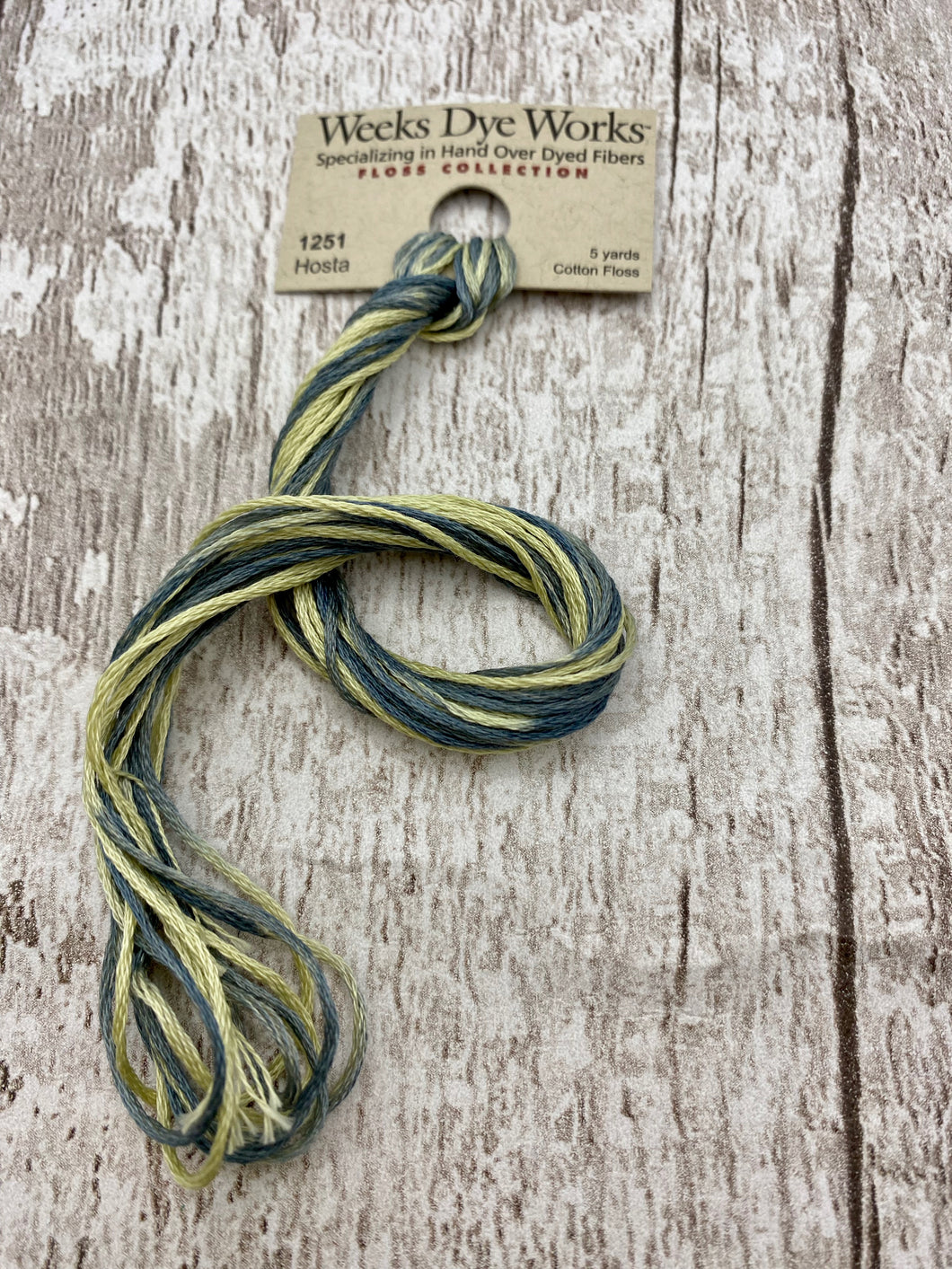 Hosta (#1251) Weeks Dye Works, 6-strand cotton floss