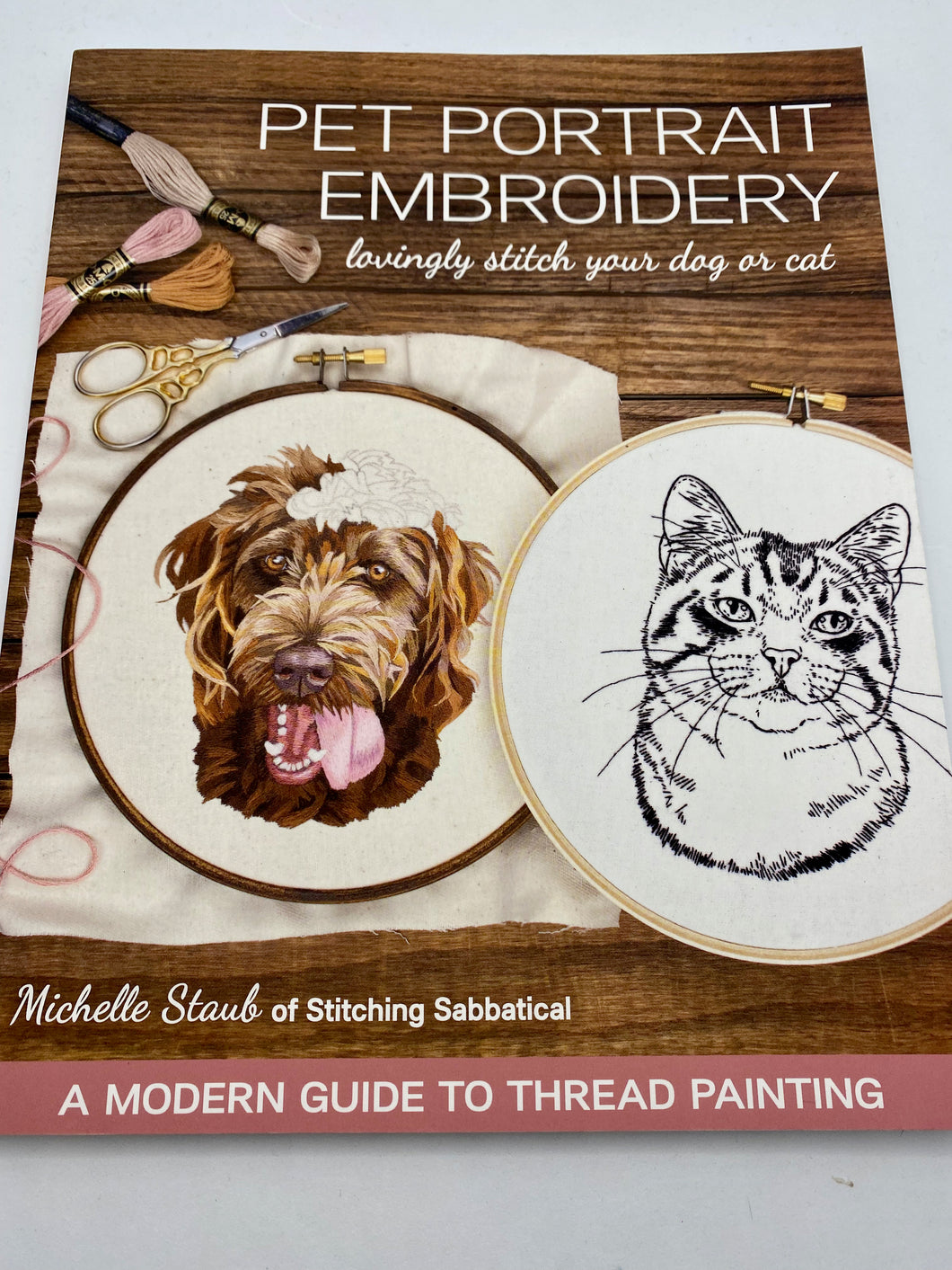 Pet Portrait Embroidery by Michelle Staub