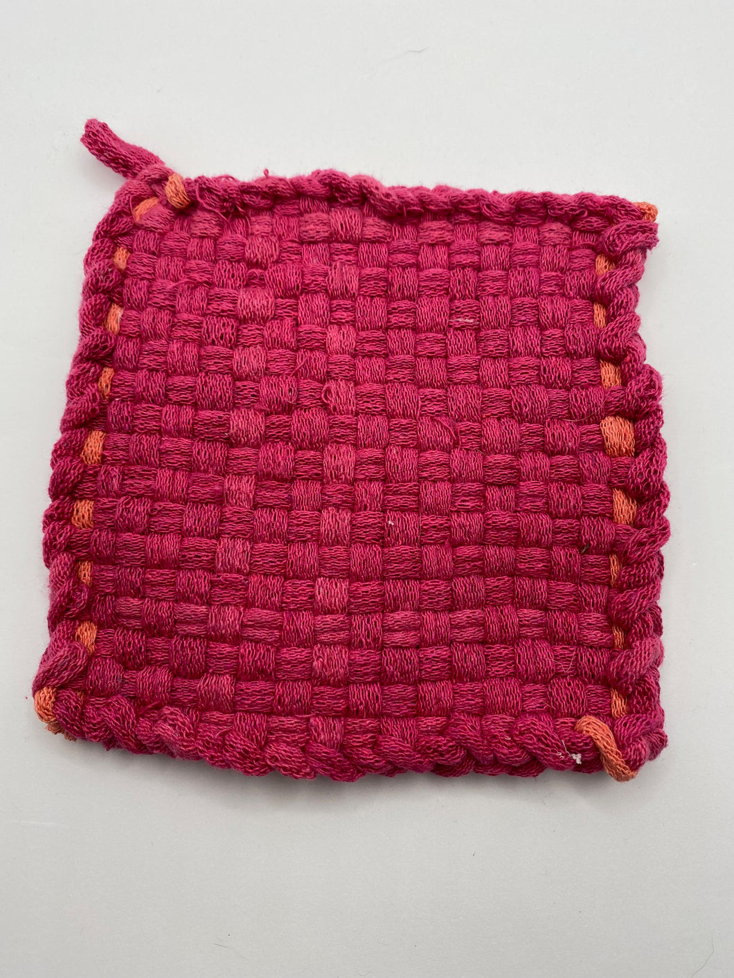 Potholders/Plant Mats made by my 11 year old son