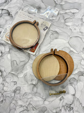 Load image into Gallery viewer, Tiny Embroidery Hoops for brooches or necklaces
