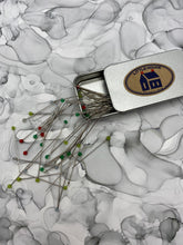 Load image into Gallery viewer, Long Glass-head Pins in a Tin (or no tin) by Little House of Japan
