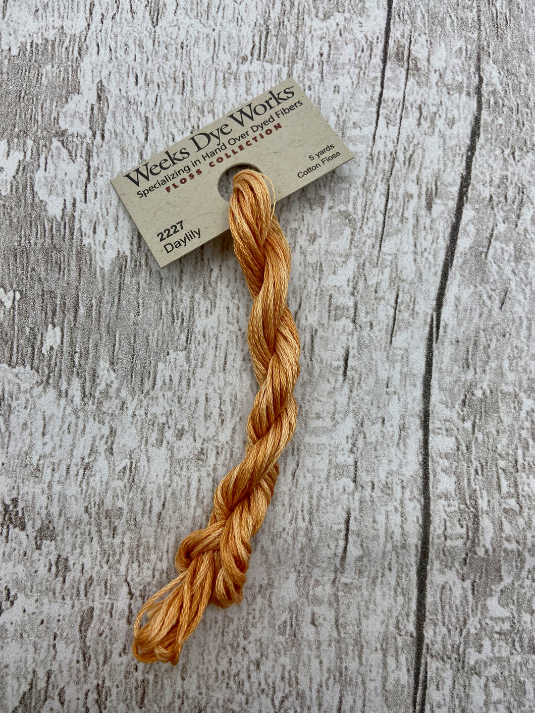 Daylily (#2227) Weeks Dye Works 6-strand cotton floss