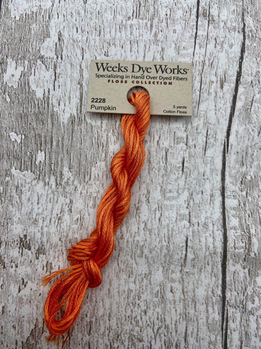 Pumpkin (#2228) Weeks Dye Works 6-strand cotton floss