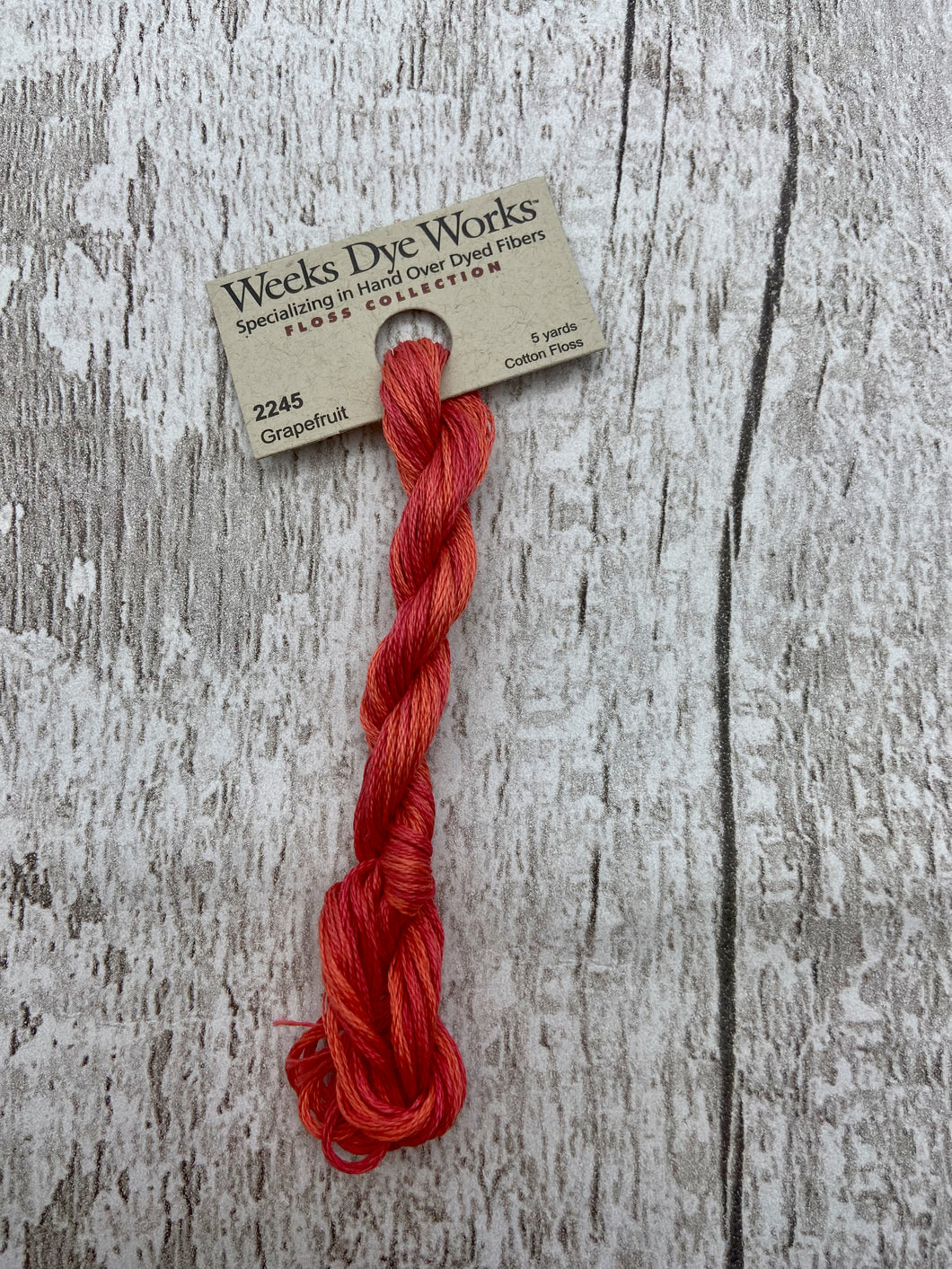 Grapefruit (#2245) Weeks Dye Works 6-strand cotton floss