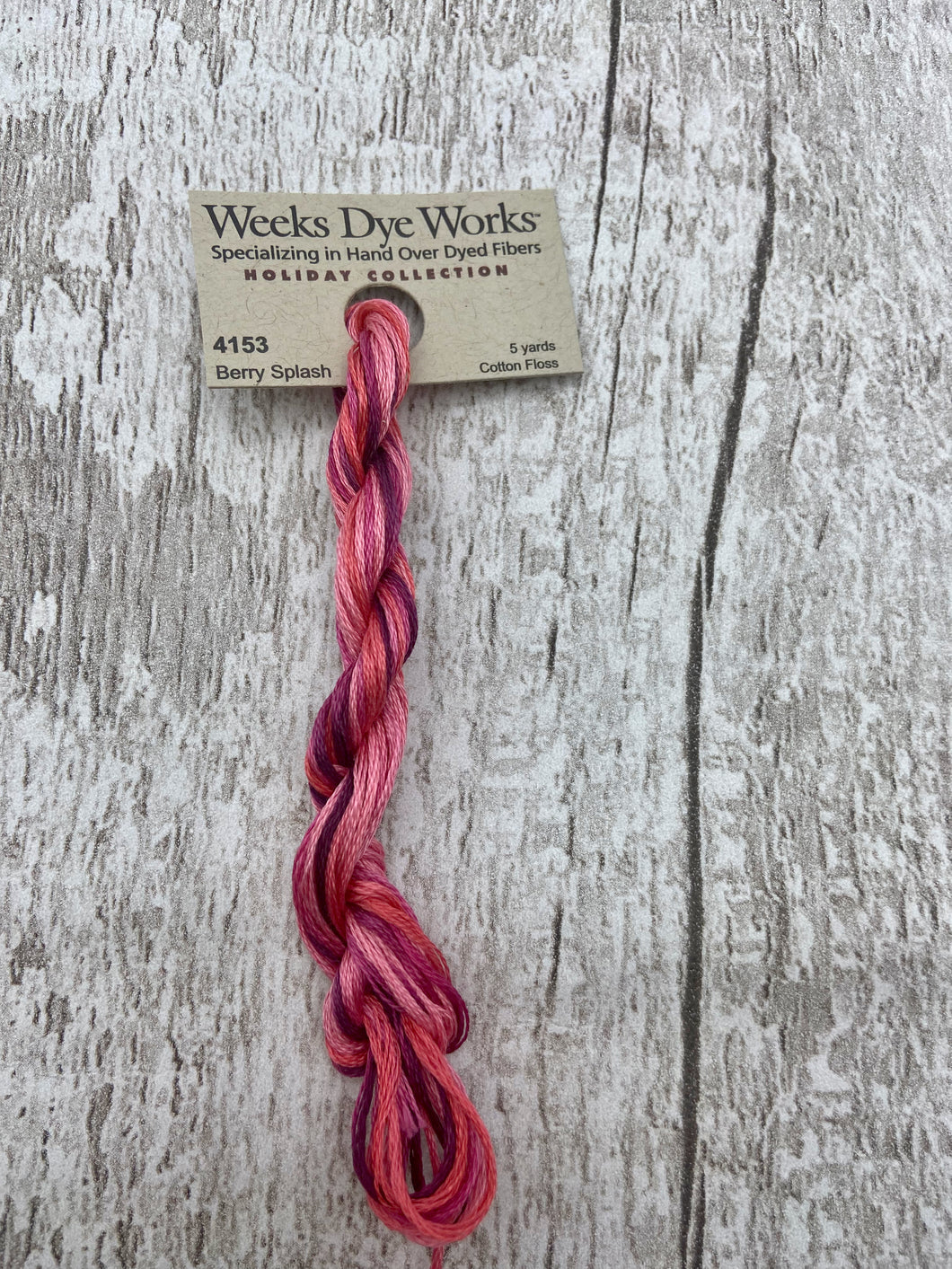 Berry Splash (#4153) Weeks Dye Works 6-strand cotton floss